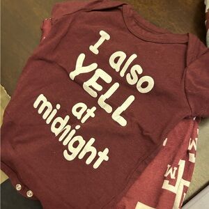 Maroon Aggie onesie